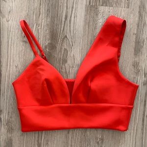 Marciano Hot Pink V-Neck Crop Top